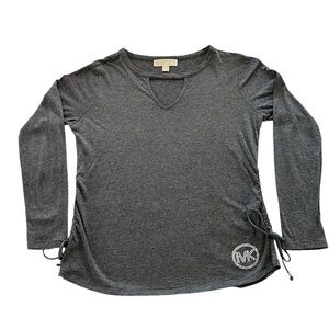 Michael Kors MK Grey Long Sleeve Top Size‎ Medium